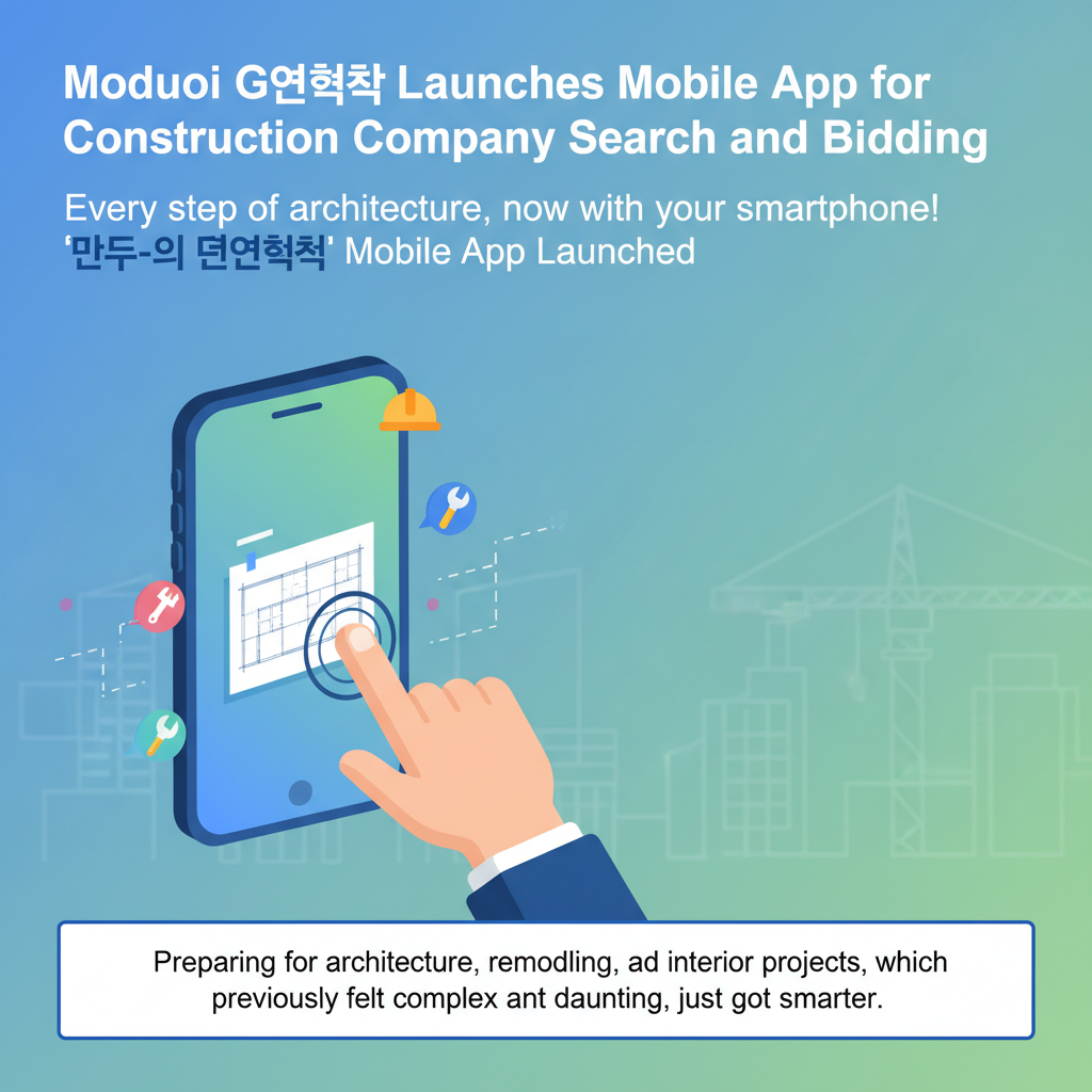 Moduui Geonchuk Launches Mobile App for Construction Company Search and Bidding
