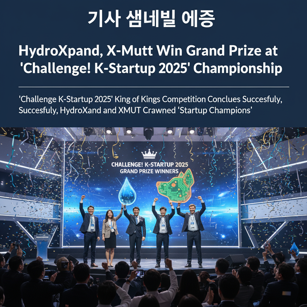 HydroXpand, X-Mutt Win Grand Prize at 'Challenge! K-Startup 2025' Championship