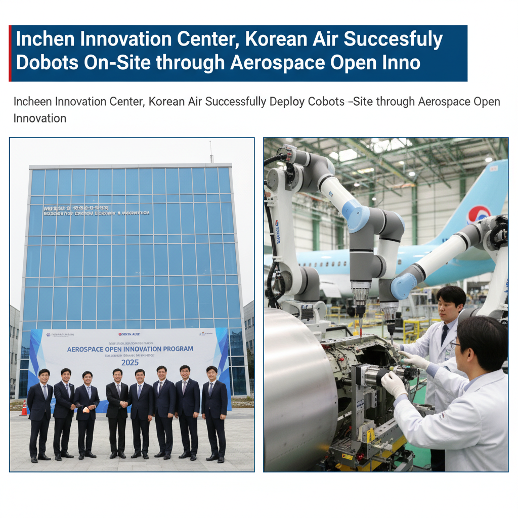 Incheon Innovation Center, Korean Air Successfully Deploy Cobots On-Site through Aerospace Open Innovation