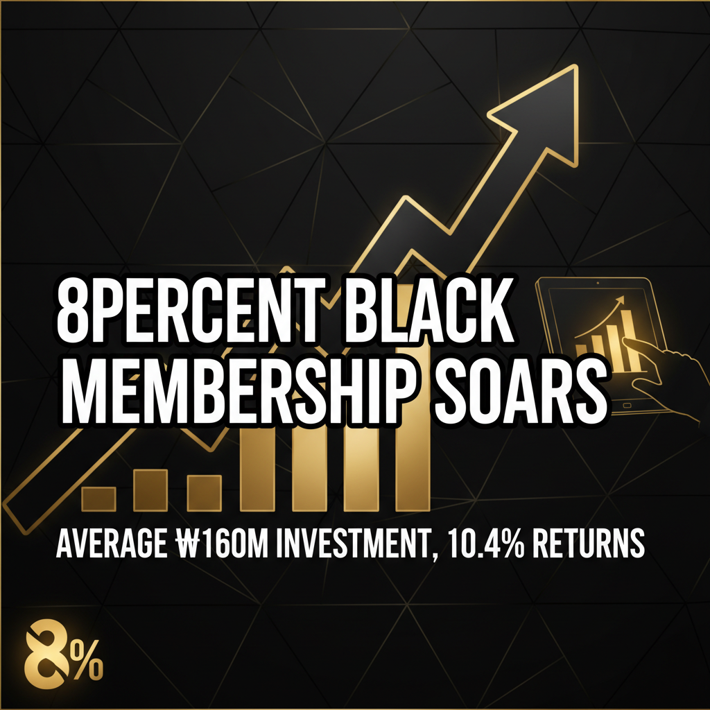 8percent Black Membership Soars: Average ₩160M Investment, 10.4% Returns