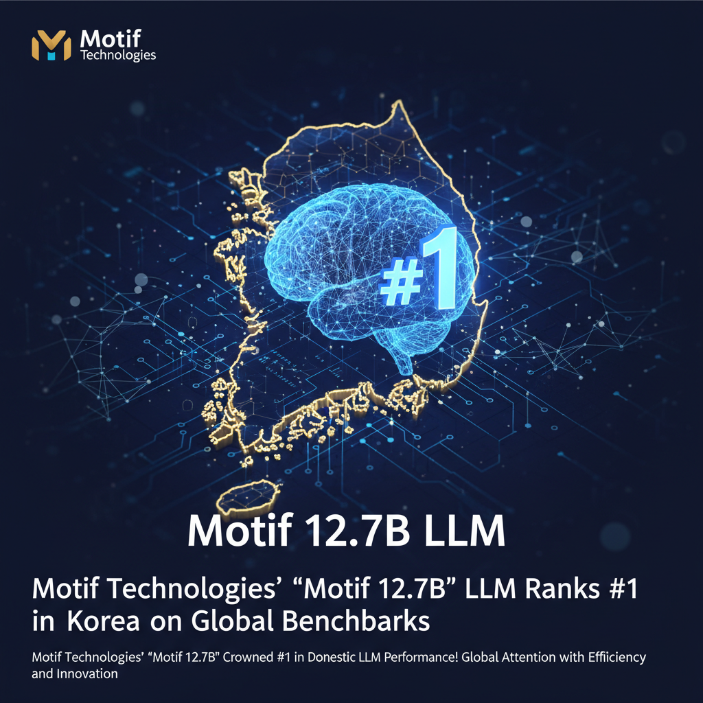 Motif Technologies' 'Motif 12.7B' LLM Ranks #1 in Korea on Global Benchmarks