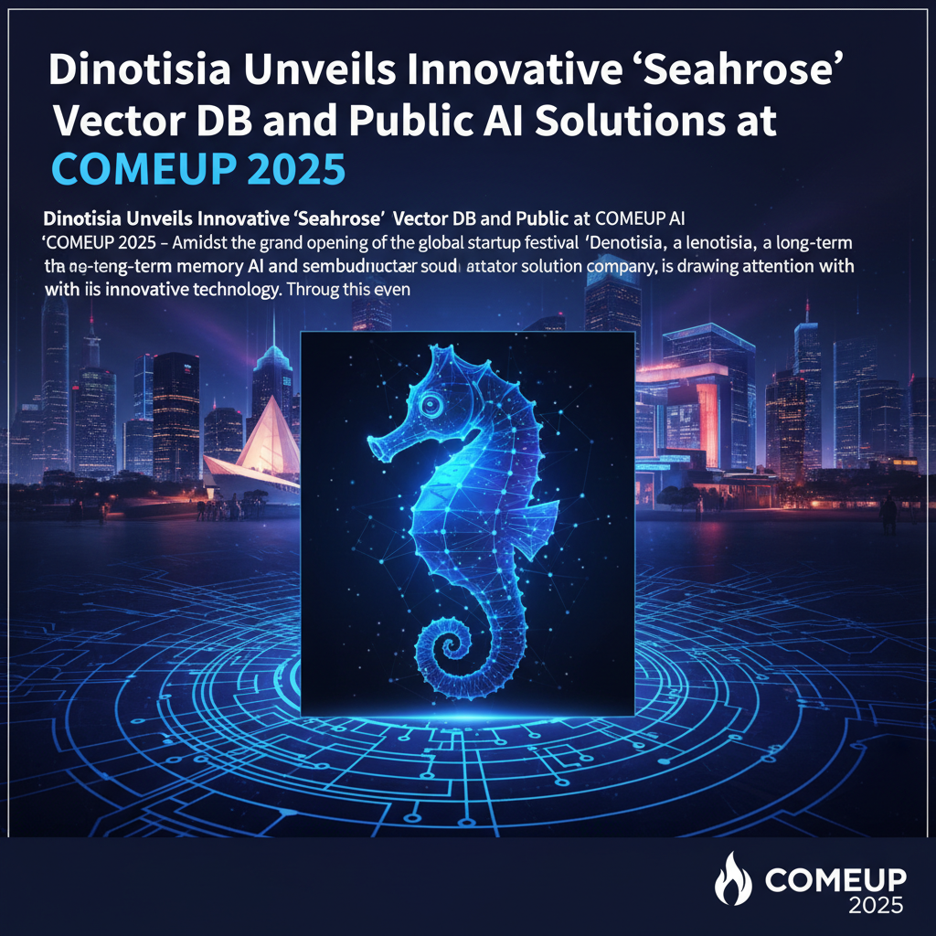 Dinotisia Unveils Innovative 'Seahorse' Vector DB and Public AI Solutions at COMEUP 2025