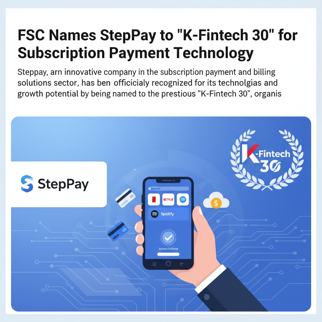 FSC Names StepPay to 'K-Fintech 30' for Subscription Payment Technology