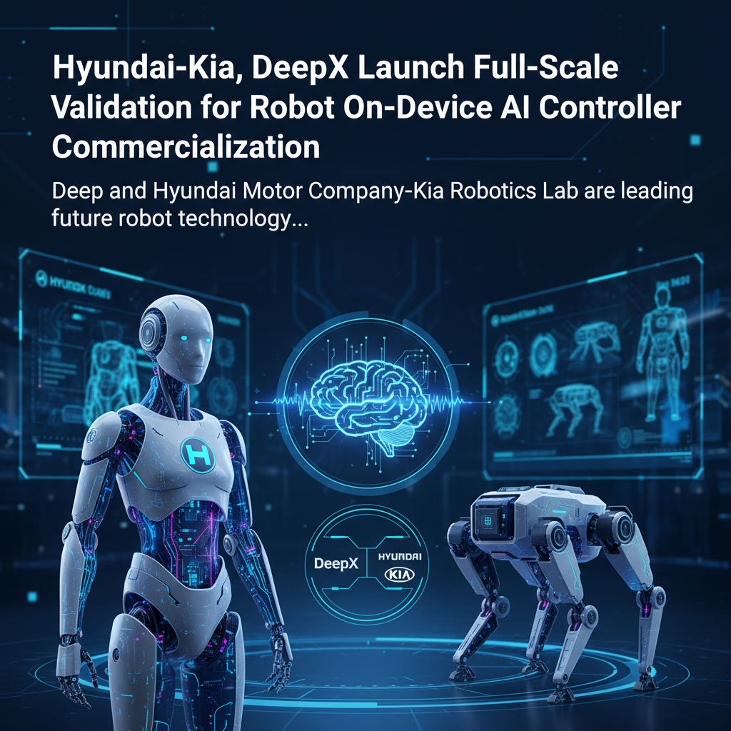 Hyundai-Kia, DeepX Launch Full-Scale Validation for Robot On-Device AI Controller Commercialization