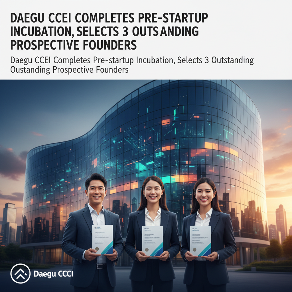 Daegu CCEI Completes Pre-startup Incubation, Selects 3 Outstanding Prospective Founders