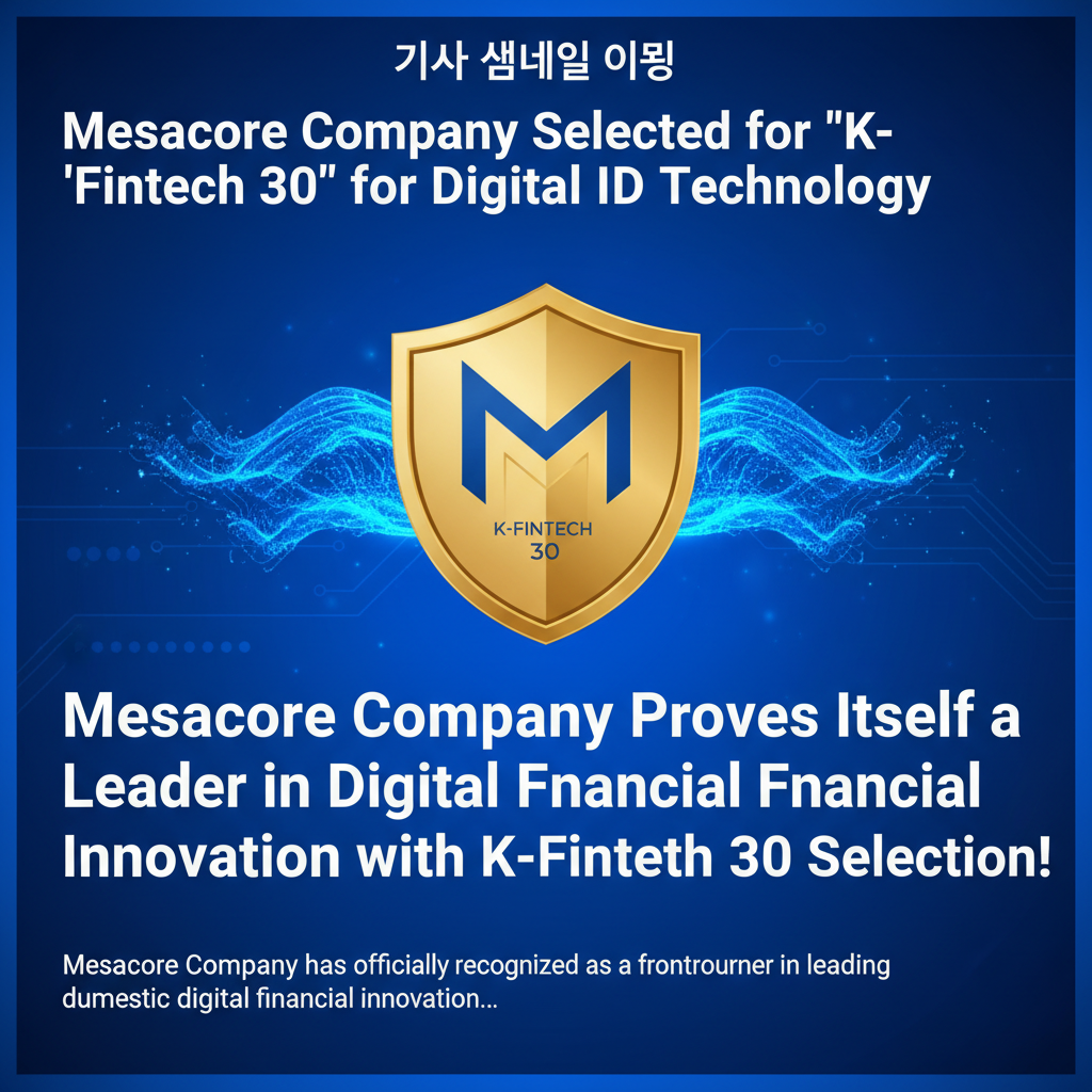 Mesacore Company Selected for 'K-Fintech 30' for Digital ID Technology