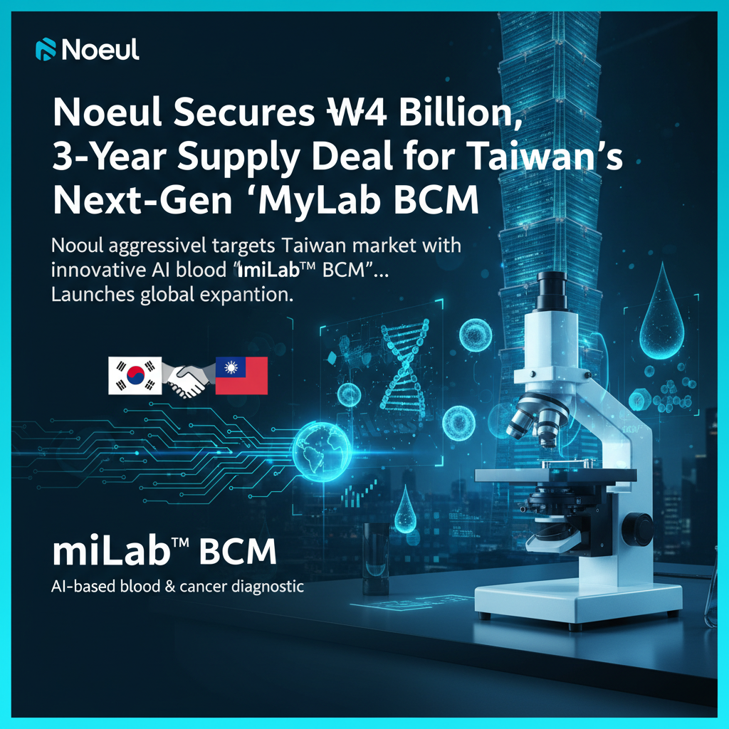 Noeul Secures ₩4 Billion, 3-Year Supply Deal for Taiwan's Next-Gen 'MyLab BCM'
