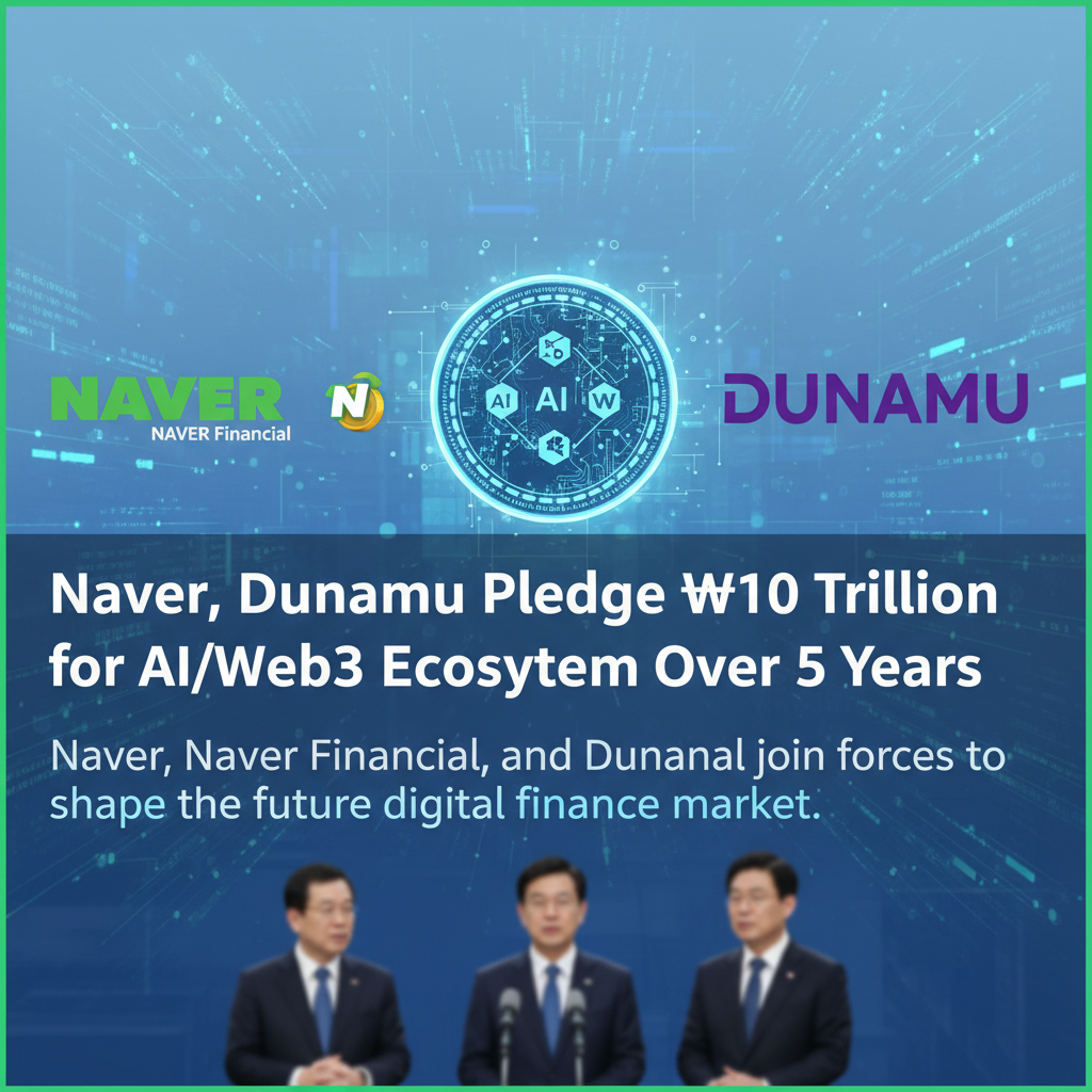 Naver, Dunamu Pledge ₩10 Trillion for AI/Web3 Ecosystem Over 5 Years