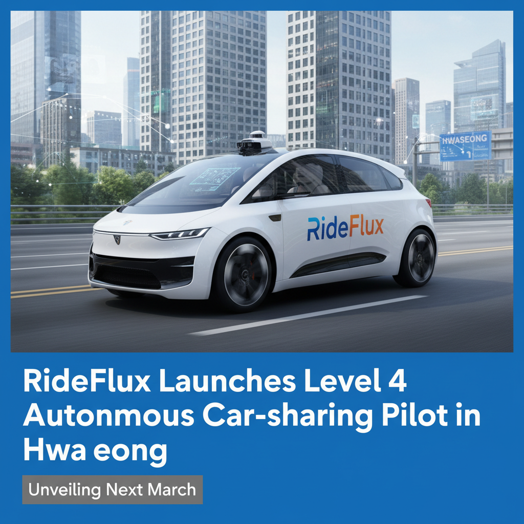 RideFlux Launches Level 4 Autonomous Car-sharing Pilot in Hwaseong, Unveiling Next March