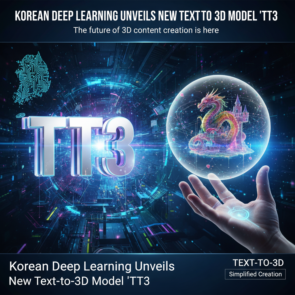 Korean Deep Learning Unveils New Text-to-3D Model 'TT3'