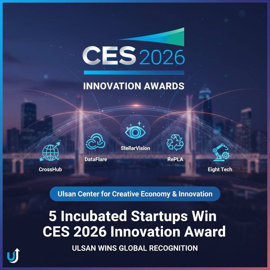 Ulsan Center for Creative Economy & Innovation's 5 Incubated Startups Win CES 2026 Innovation Award