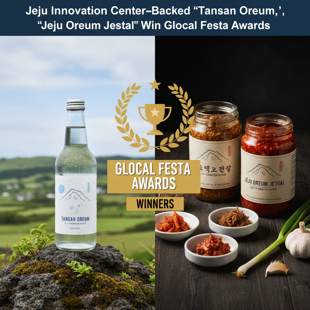 Jeju Innovation Center-Backed 'Tansan Oreum,' 'Jeju Oreum Jeotgal' Win Glocal Festa Awards