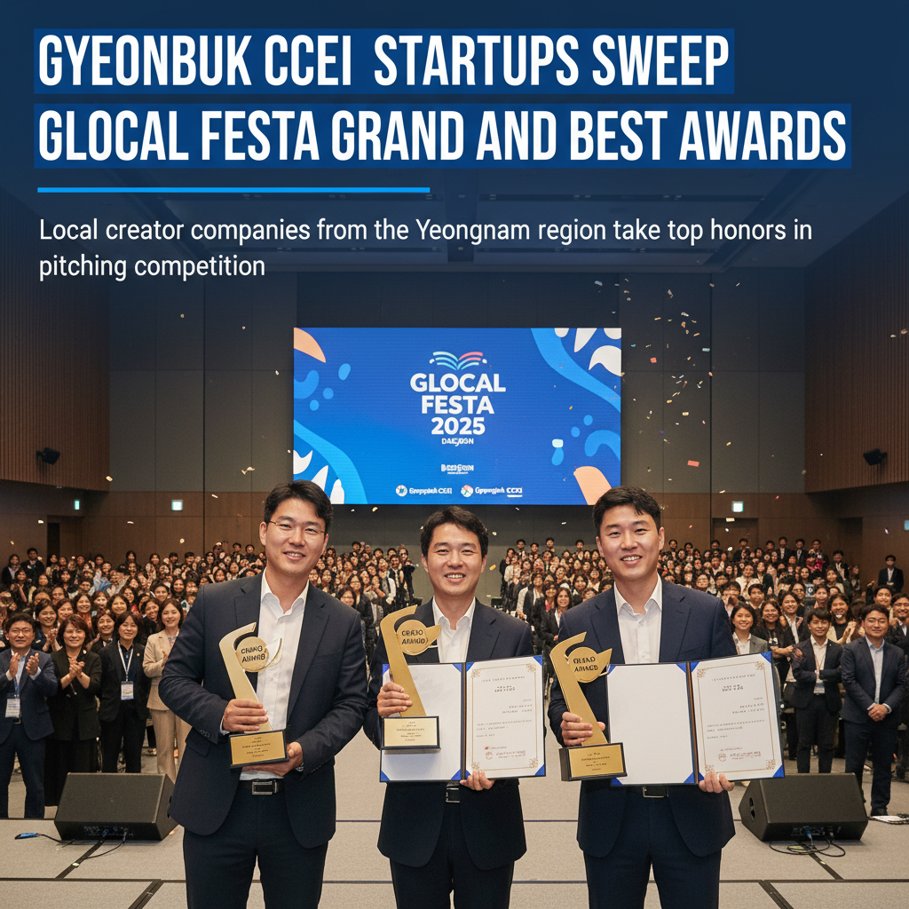 Gyeongbuk CCEI Startups Sweep Glocal Festa Grand and Best Awards