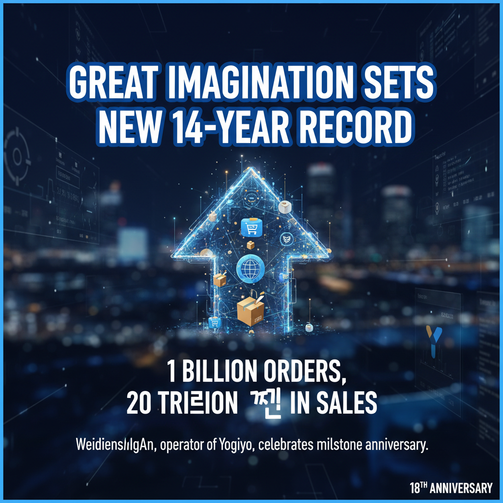 Great Imagination Sets New 14-Year Record: 1 Billion Orders, 20 Trillion Won in Sales