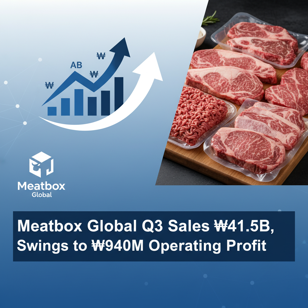 Meatbox Global Q3 Sales ₩41.5B, Swings to ₩940M Operating Profit