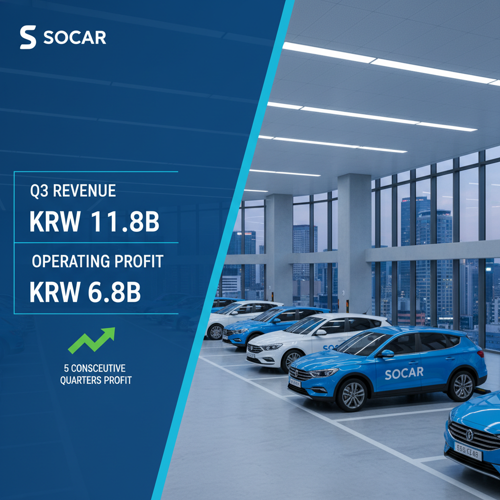 Socar Posts Q3 Revenue KRW 111.8B, Operating Profit KRW 6.8B