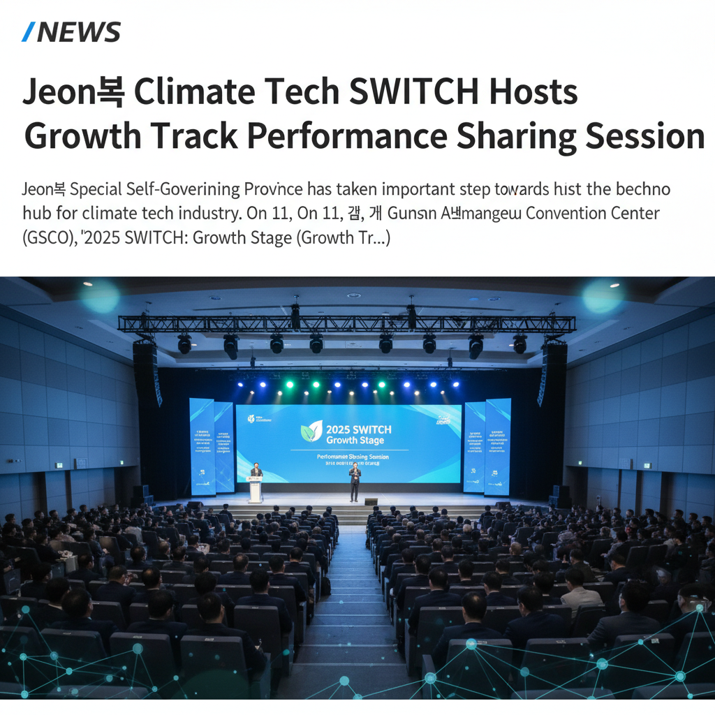 Jeonbuk Climate Tech SWITCH Hosts Growth Track Performance Sharing Session