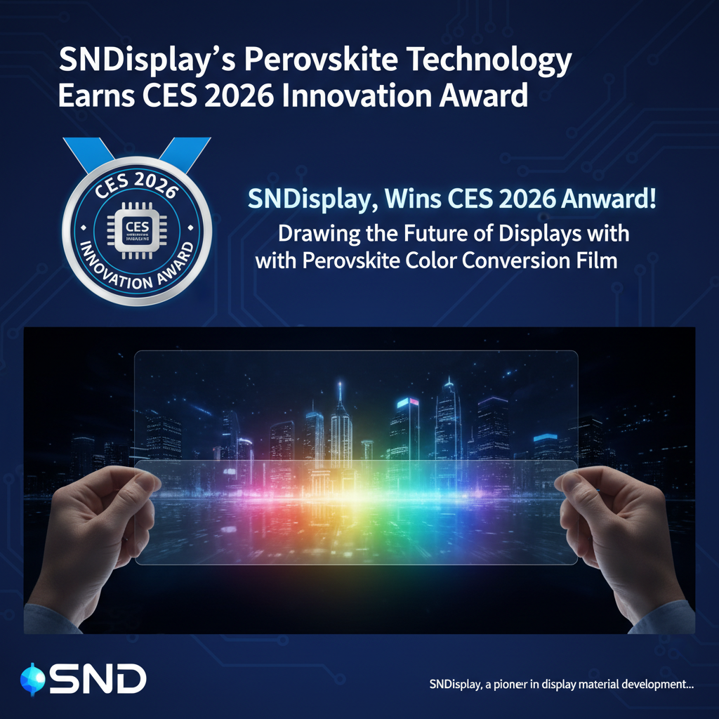 SNDisplay's Perovskite Technology Earns CES 2026 Innovation Award