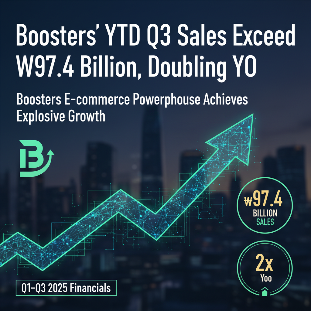 Boosters' YTD Q3 Sales Exceed ₩97.4 Billion, Doubling YoY