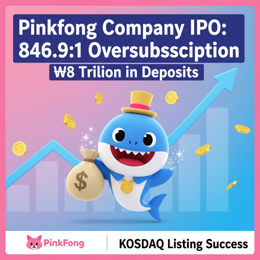 Pinkfong Company IPO: 846.9:1 Oversubscription, ₩8 Trillion in Deposits