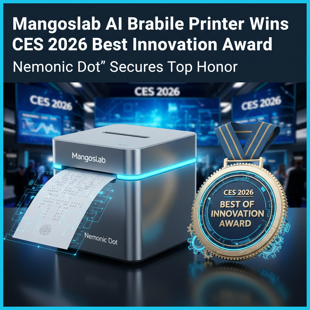 Mangoslab AI Braille Printer Wins CES 2026 Best Innovation Award