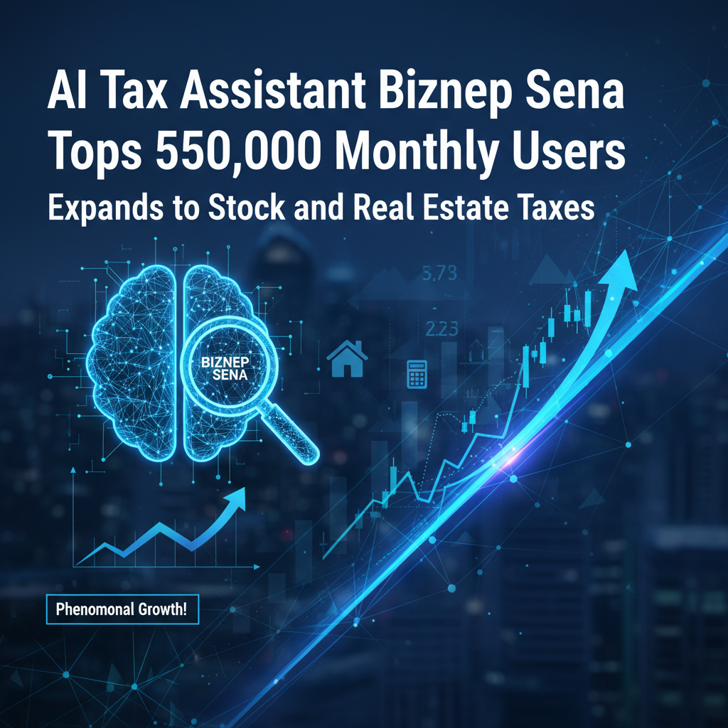 AI Tax Assistant Biznep Sena Tops 550,000 Monthly Users, Expands to Stock and Real Estate Taxes
