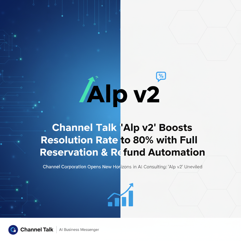 Channel Talk 'Alp v2' Boosts Resolution Rate to 80% with Full Reservation & Refund Automation