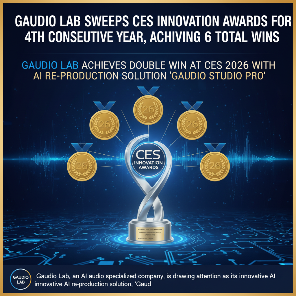 Gaudio Lab Sweeps CES Innovation Awards for 4th Consecutive Year, Achieving 6 Total Wins