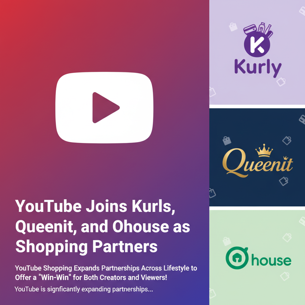 YouTube Joins Kurly, Queenit, and Ohouse as Shopping Partners