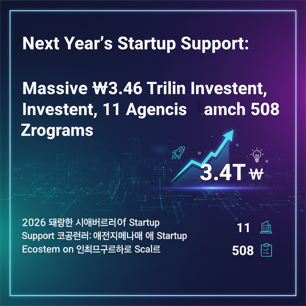 Next Year's Startup Support: Massive ₩3.46 Trillion Investment, 111 Agencies Launch 508 Programs