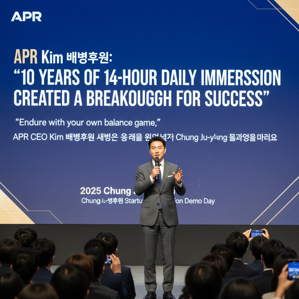 APR Kim Byeong-hoon: "10 Years of 14-Hour Daily Immersion Created a Breakthrough for Success"