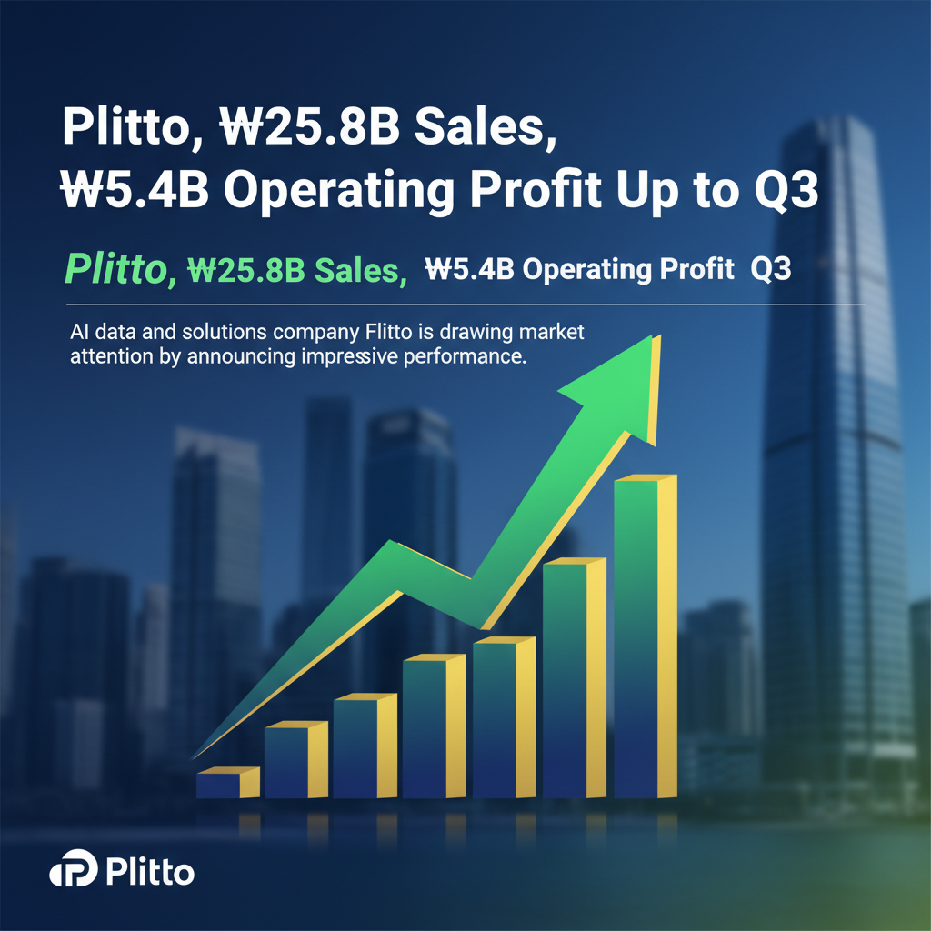 Plitto, ₩25.8B Sales, ₩5.4B Operating Profit Up to Q3