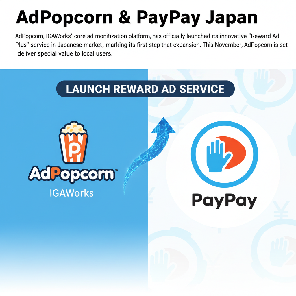AdPopcorn & PayPay Japan Launch Reward Ad Service