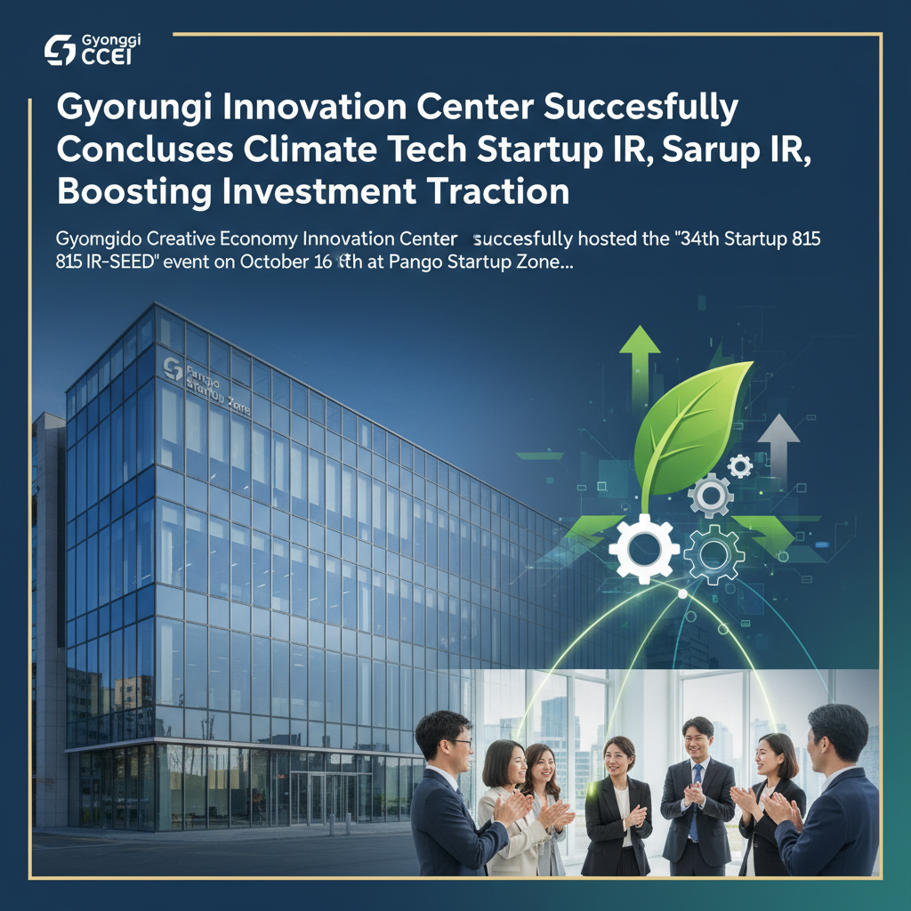 Gyeonggi Innovation Center Successfully Concludes Climate Tech Startup IR, Boosting Investment Traction