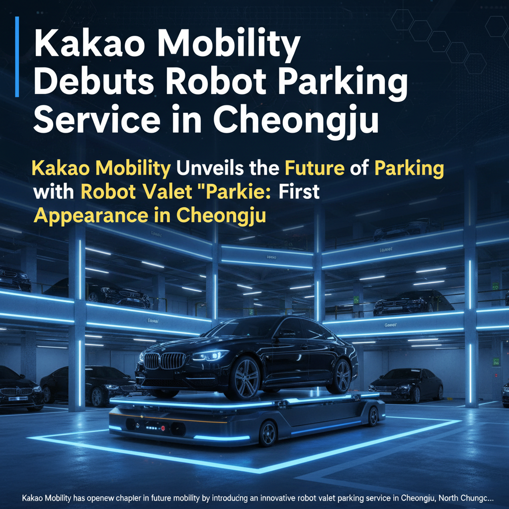 Kakao Mobility Debuts Robot Parking Service in Cheongju