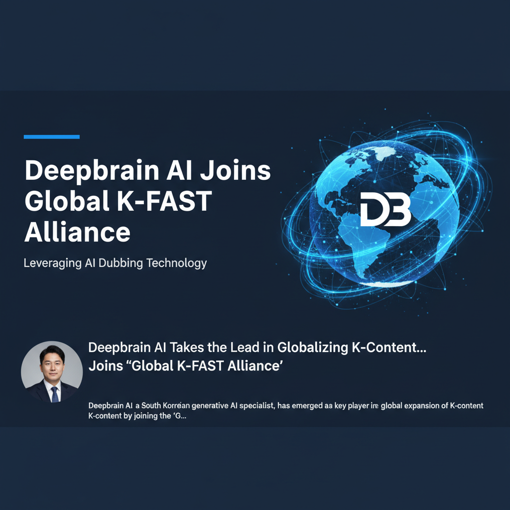Deepbrain AI Joins Global K-FAST Alliance, Leveraging AI Dubbing Technology