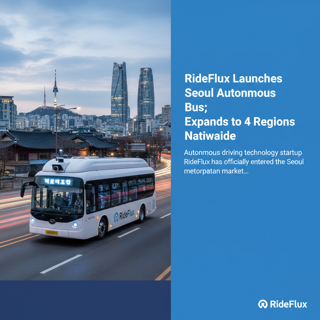 RideFlux Launches Seoul Autonomous Bus; Expands to 4 Regions Nationwide