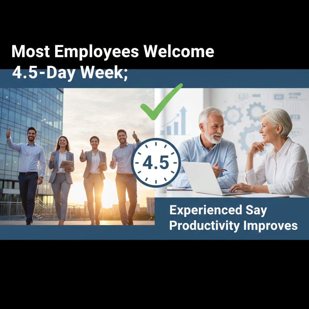 Most Employees Welcome 4.5-Day Week; Experienced Say Productivity Improves