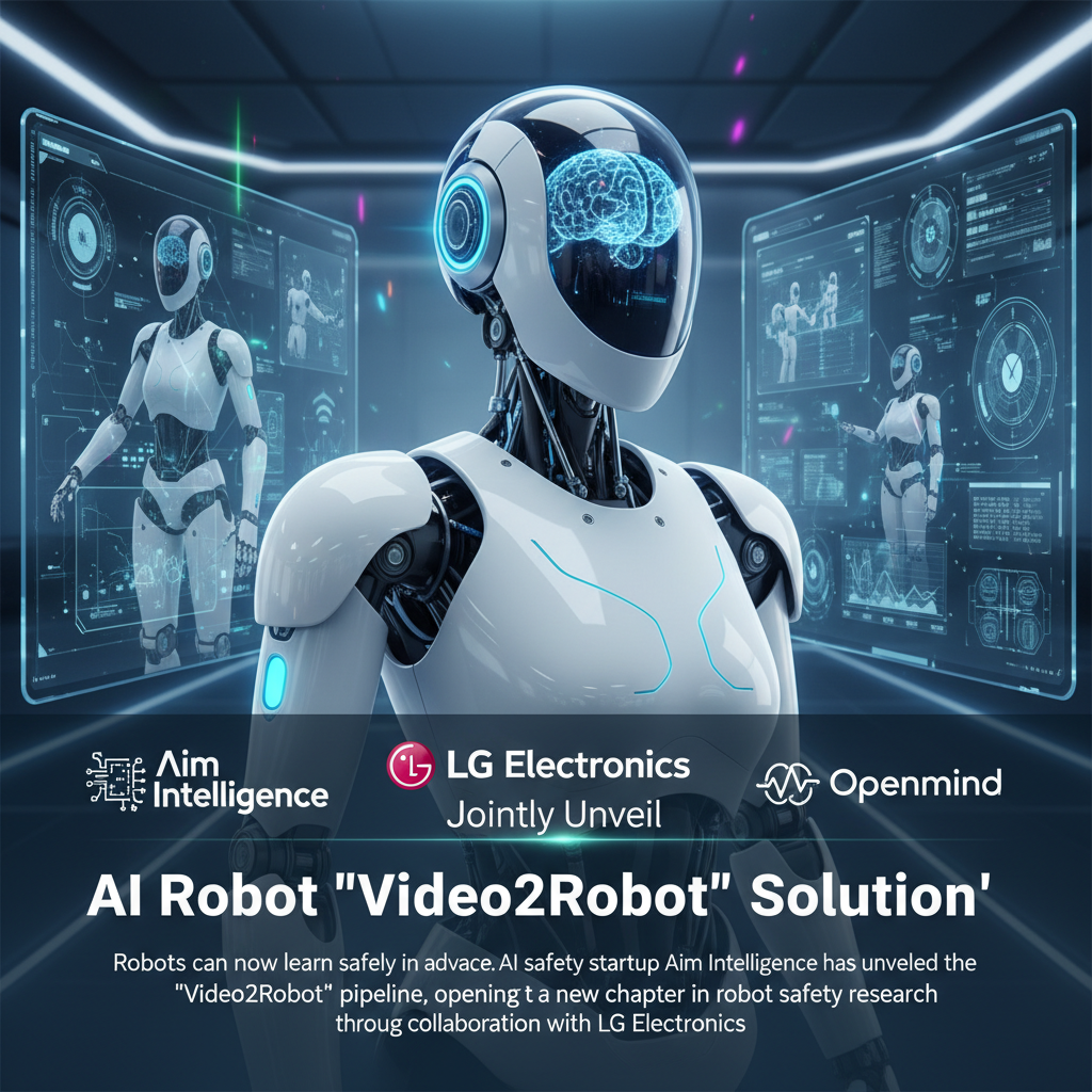 Aim Intelligence, LG Electronics, and Openmind Jointly Unveil AI Robot 'Video2Robot' Solution