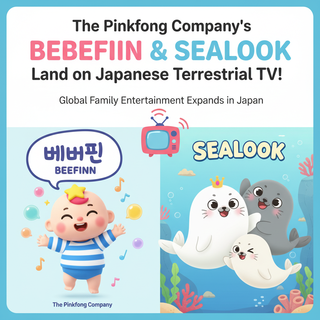 The Pinkfong Company's Bebefinn, Sealook Land on Japanese Terrestrial TV