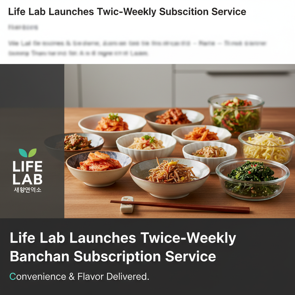 Life Lab Launches Twice-Weekly Banchan Subscription Service