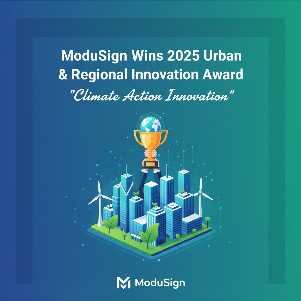 ModuSign Wins 2025 Urban & Regional Innovation Award for 'Climate Action Innovation'