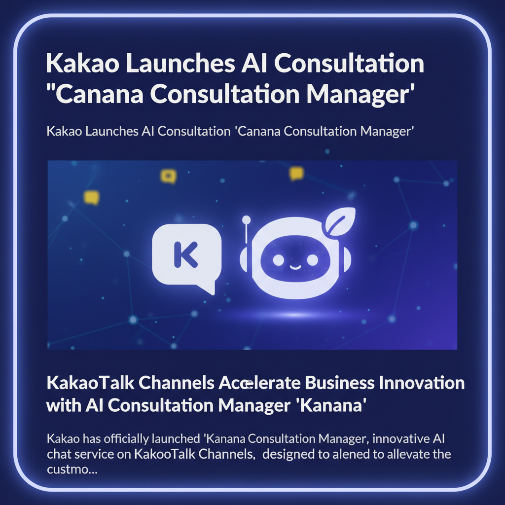 Kakao Launches AI Consultation 'Canana Consultation Manager'