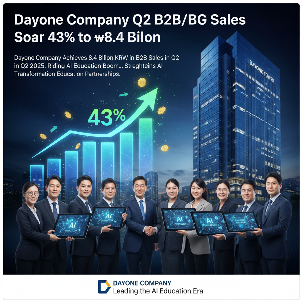 Dayone Company Q2 B2B/B2G Sales Soar 43% to ₩8.4 Billion