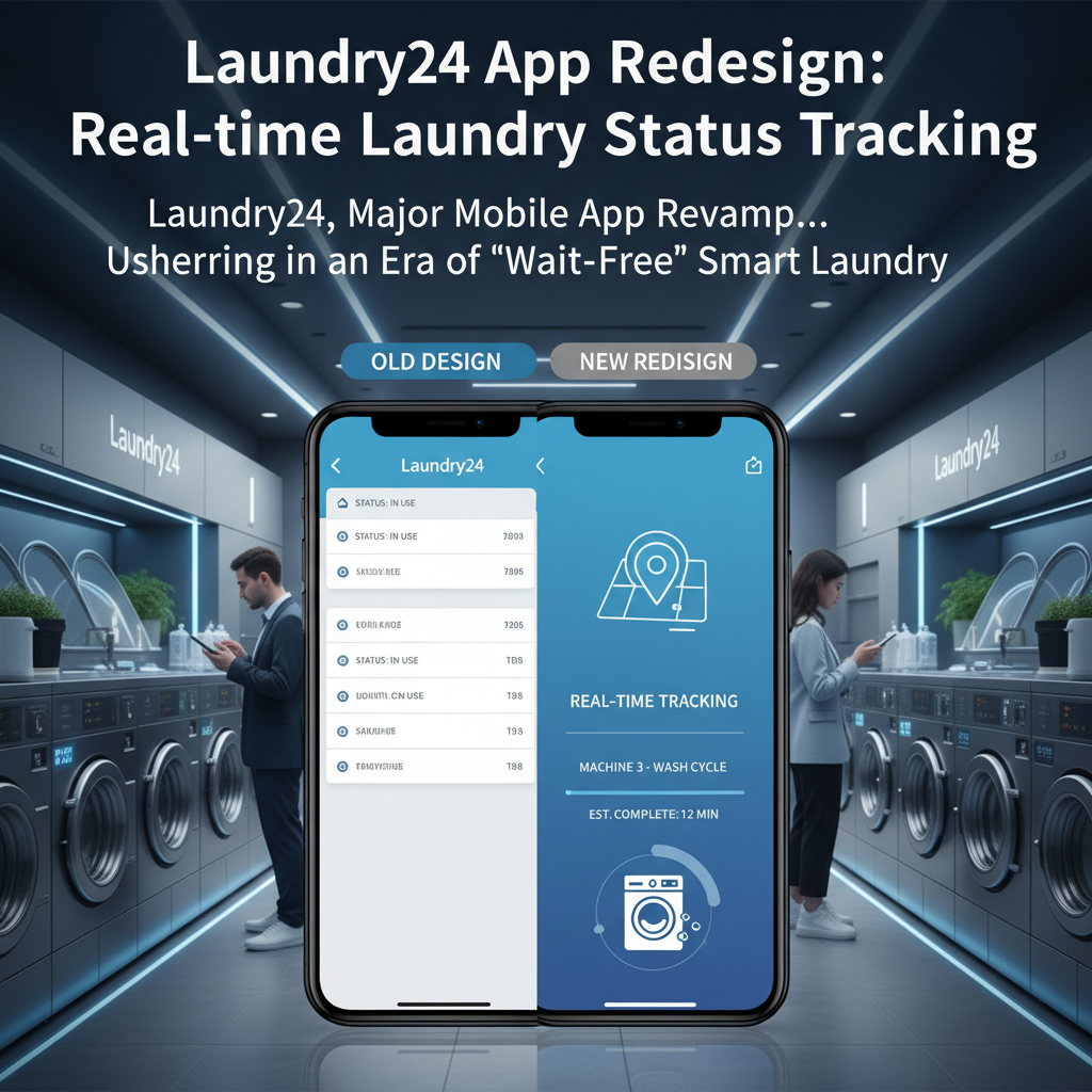 Laundry24 App Redesign: Real-time Laundry Status Tracking