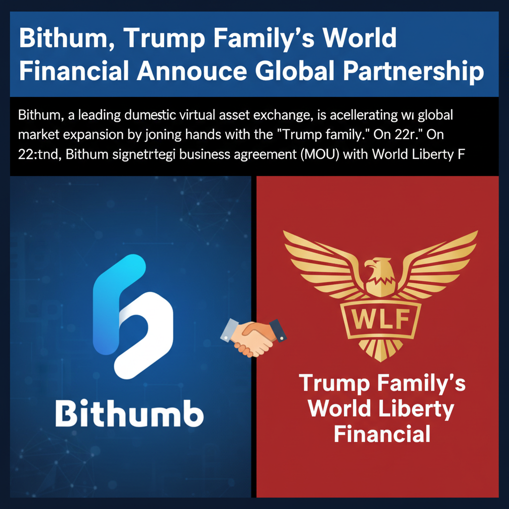 Bithumb, Trump Family's World Liberty Financial Announce Global Partnership