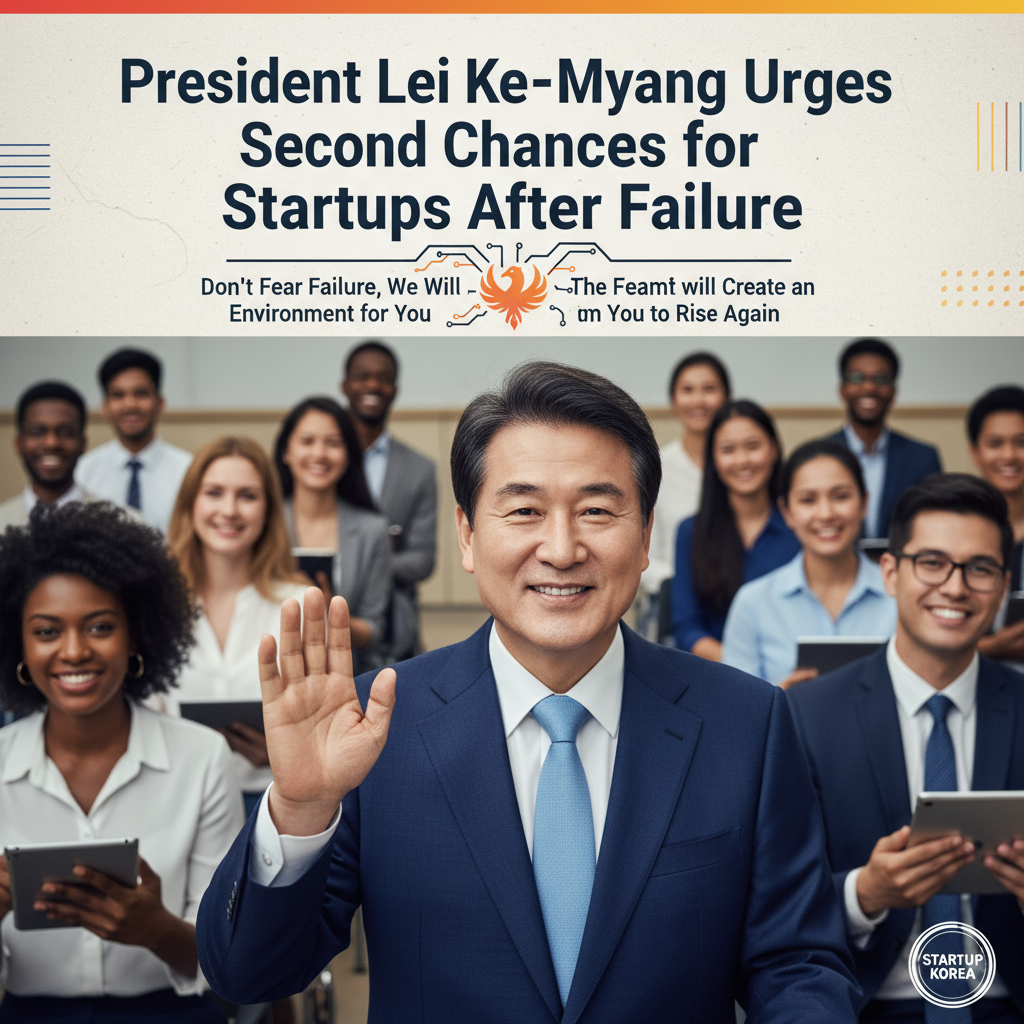 President Lee Jae-myung Urges Second Chances for Startups After Failure