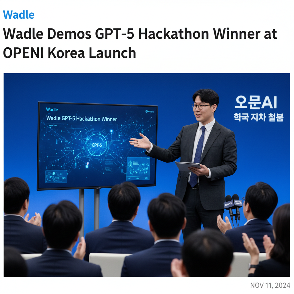 Wadle Demos GPT-5 Hackathon Winner at OpenAI Korea Launch