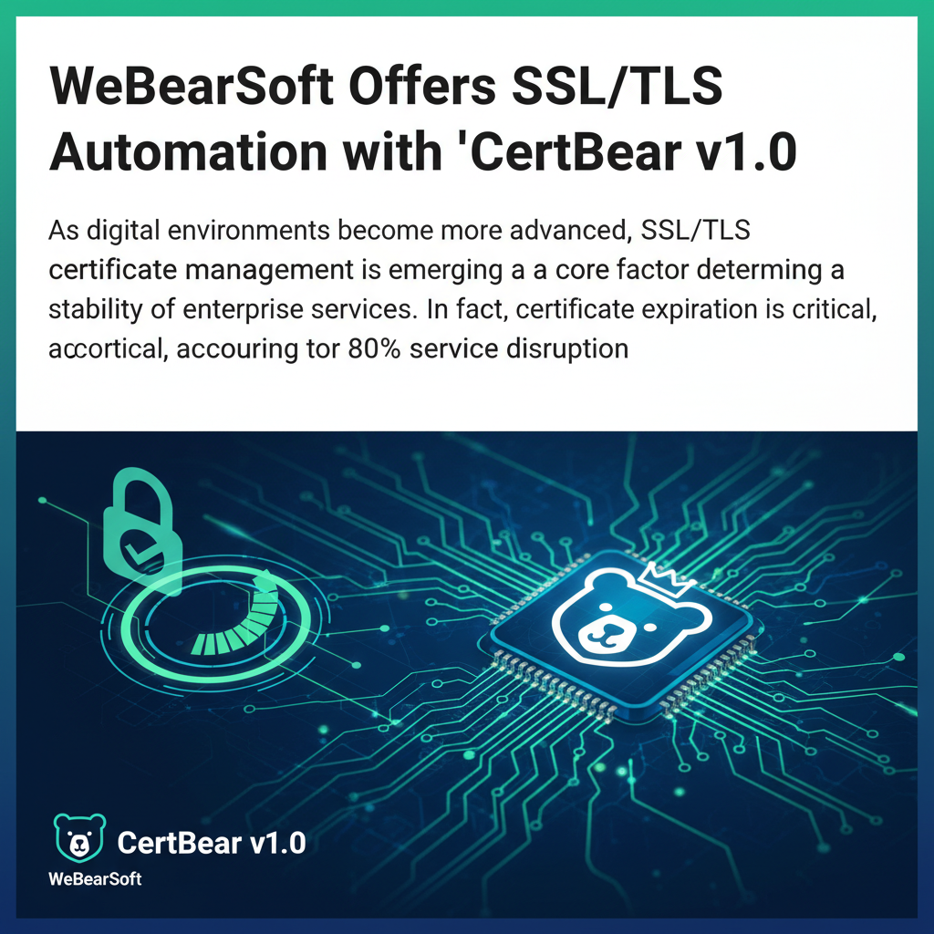 WeBearSoft Offers SSL/TLS Automation with 'CertBear v1.0'