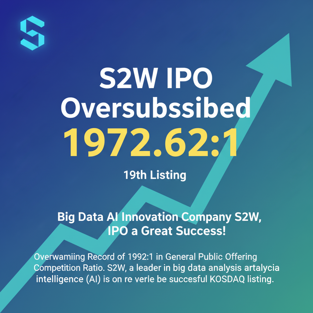S2W IPO Oversubscribed 1972.62:1, 19th Listing
